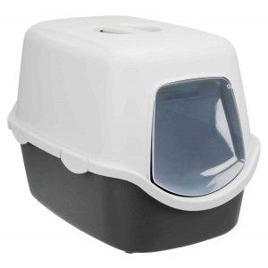 Litiera cu Acoperis Vico 40x40x56 cm Gri 40271