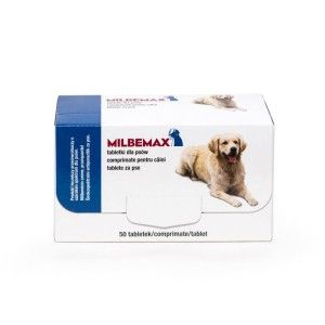 Milbemax Dog 12.5  125 mg (5 - 25 kg), 50 tablete