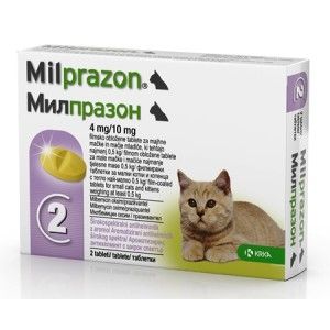Milprazon Cat 4 / 10 mg (< 2 kg), 2 tablete