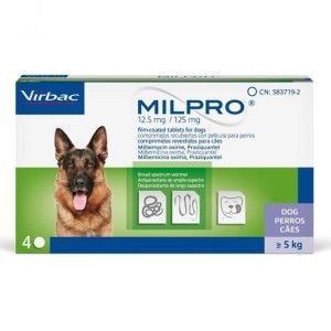 Milpro 12/125mg Dog, 4 tablete