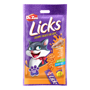 Dr Zoo Licks, recompense pisici, Pui, 4x15 g (Delicii - Pisici)