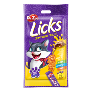 Dr Zoo Licks, recompense pisici, Iepure, 4x15 g (Delicii - Pisici)
