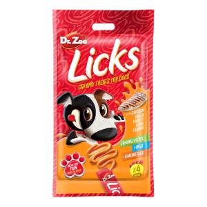 Dr Zoo Licks, recompense caini, Pui, 4x15 g (Delicii - Caini)