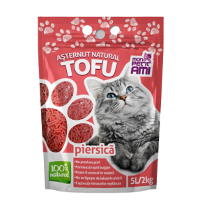 Mon Petit Ami, Asternut Tofu, Piersica, 5 L (Igiena - Pisici)