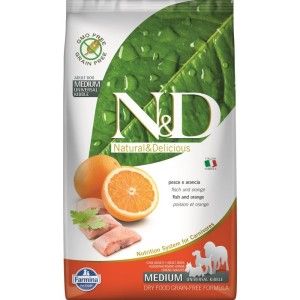 N&D Dog Gf Fish & Orange Adult Medium 2.5 Kg