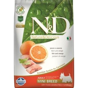 N&D Dog Gf Fish & Orange Adult Mini 7 Kg