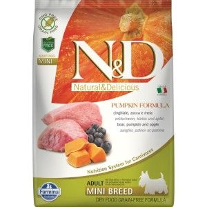 N&D Dog Gf Pumpkin Boar & Apple Adult Mini 7 Kg