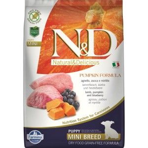 N&D Dog Gf Pumpkin Lamb & Blueberry Puppy Mini 7 Kg