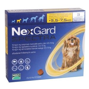 NEXGARD SPECTRA DOG S (>3.5-7.5kg) -3 tbl