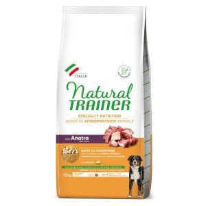 Hrana Uscata Caini, Natural Trainer, Sensitive No Gluten Medium-Maxi Adult, Rata, 12 kg (Hrana Uscata - Caini)