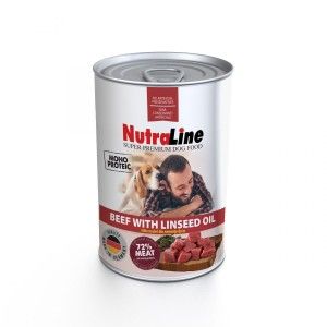 Hrana umeda caini, Nutraline Adult Monoprotein Vita & Ulei de In, 800 g (Hrana Umeda - Caini)