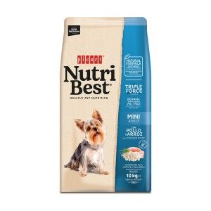 Hrana Uscata Caini Premium, NutriBest Adult Dog Mini, Pui si Orez, 10 kg (Hrana Uscata - Caini)