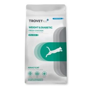 Trovet Plus Adult Cat Weight & Diabetes, Pui, 2.5 kg