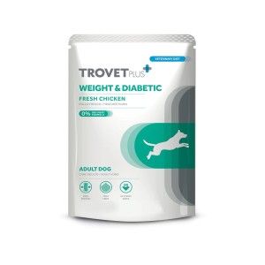 Trovet Plus Adult Dog Weight & Diabetic, Pui, 300 g
