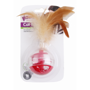 Pawise Jucarie Minge Transparenta cu Pene