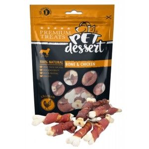 Pet's Dessert Bone & Chicken, 80 g (Delicii - Caini)