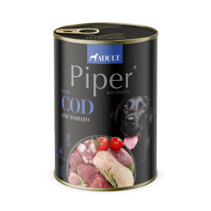 Piper Adult Dog, Cod si Tomate, 400 g (Hrana Umeda - Caini)