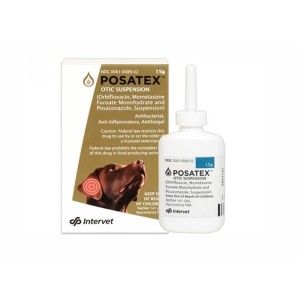 Posatex suspensie otica 15 g - tratarea cainilor de infectii ale urechii (otita externa)