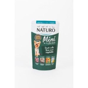 Pouch Naturo Dog Adult Mini cu Carne de Rata si Orez, 150 g