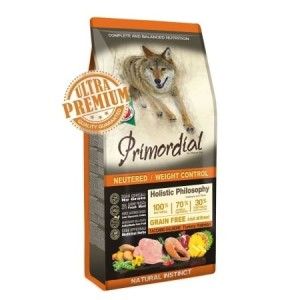 Primordial Grain-Free Holistic Dog Weight Control Adult, Curcan & Somon, 12 kg (Hrana Uscata - Caini)