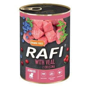 Hrana Umeda Caini, Rafi Dog Junior, Vitel si Afine, 400 g (Hrana Umeda - Caini)