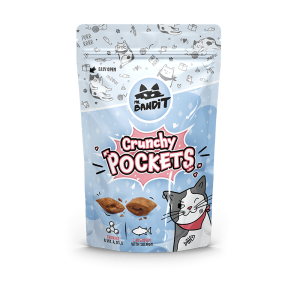 Recompense pentru pisici Mr. Bandit CAT Crunchy Pockets, somon, 40 g