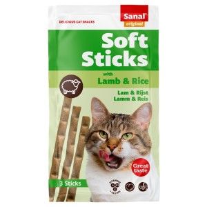 Sanal Sticks Lamb and Rice, 3 sticks/ 15 g (Delicii - Pisici)