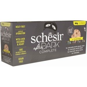 Schesir After Dark Cat Multipack Pate, 12x80 g