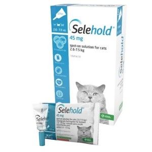 Selehold Cat 45 mg  ml (2.6 - 7.5 kg), 3 x 0.75 ml