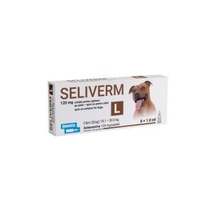 SELIVERM 120 MG FOR DOG L 10.1-20 KG6 PCS 1ML/CUTIE (Farmacie - Antiparazitare)