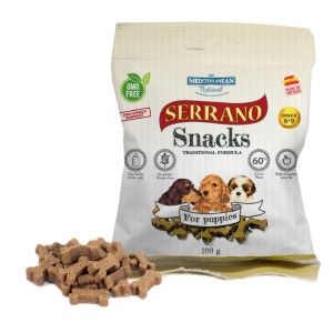 Recompense Serrano Mediterranean Natural, Catei, 100 g (Delicii - Caini)