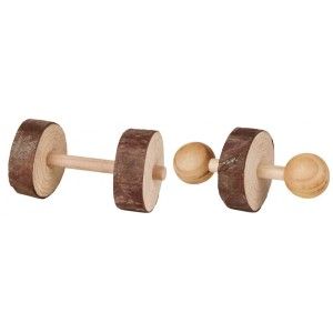 Set de gantere din lemn, ø 4.5 x 9 cm, 2 buc. 6195