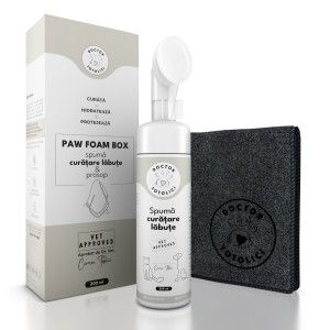 Set spuma curatare labute fara clatire + prosop microfibra Doctor Totolici, 200 ml (Igiena - Caini)