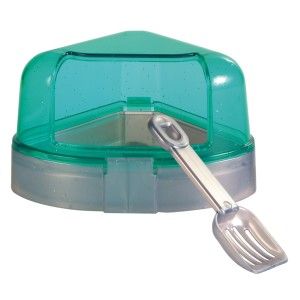 Toaleta cu Acoperis si Lopotica pentru Hamster 6256 - turcoaz