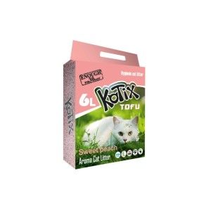 Asternut igienic p/u pisici Kotix TOFU 6L Piersic