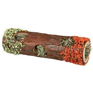 Tunel Hamsteri/Soareci Lemn Natur cu Morcovi/Mazare 6.5x20 cm