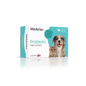 VetAria+ Probiotic Caini si Pisici 30 capsule Twist-off (OTC)