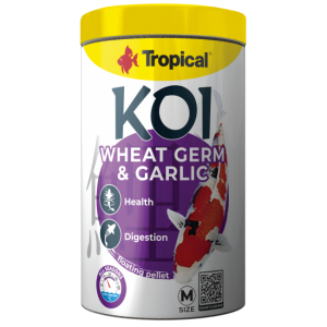 KOI Wheat Germ & Garlic Growth & Colour Pellet M Tropical Fish, 5 l/ 1.6 kg