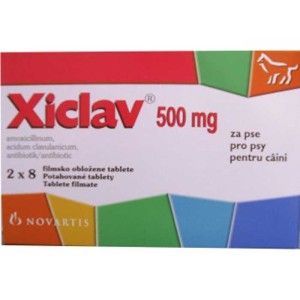 XICLAV 500 mg 16 tablete antibiotic pentru caini si pisici