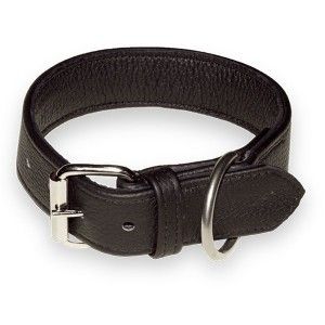 Zgarda K9 piele, 40 mm x 80 cm, neagra
