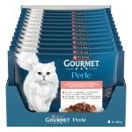 GOURMET PERLE Multipack, Vita, Pui, Iepure & Somon, 4x85 g (Hrana Umeda - Pisici)