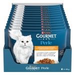 GOURMET PERLE Multipack cu Miel, Rata, Ton, Curcan, 4x85 g (Hrana Umeda - Pisici)