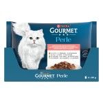 GOURMET PERLE Multipack, Vita, Pui, Iepure & Somon, 4x85 g (Hrana Umeda - Pisici)