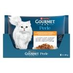 GOURMET PERLE Multipack cu Miel, Rata, Ton, Curcan, 4x85 g (Hrana Umeda - Pisici)