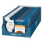 GOURMET PERLE Multipack cu Miel, Rata, Ton, Curcan, 4x85 g (Hrana Umeda - Pisici)