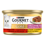 Gourmet Gold Double Pleasure, Vita si Pui, 85 g (Hrana Umeda - Pisici)