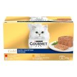 Gourmet Gold Mousse Vita, Curcan, Ficat si Ton, 4 x 85 g (Hrana Umeda - Pisici)