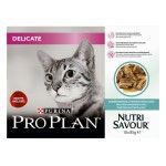 PURINA PRO PLAN DELICATE NUTRISAVOUR, Peste Oceanic, 10 x 85 g (Hrana Umeda - Pisici)