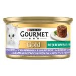Gourmet Gold Savoury Cake, Miel si Fasole Verde, 85 g (Hrana Umeda - Pisici)