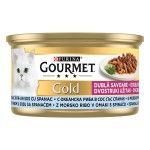 Gourmet Gold Double Pleasure Peste Oceanic si Spanac, 85 g (Hrana Umeda - Pisici)